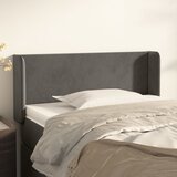 vidaXL Uzglavlje s ušima tamnosivi 93x16x78/88 cm baršunasti Cijene