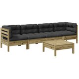  5-dijelni set vrtnih sofa s jastucima od impregnirane borovine | Eponuda.ba