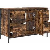 Ormarić za umivaonik s ladicama dimljeni hrast 90x34,5x60 cm | shoptok.hr