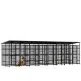 Vanjski kavez za pse s krovom čelični 14,75 m² | shoptok.hr