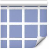  Tapeta - Lines and Symmetry - Expressive White Grid on a Blue Background 49x1000 Samoljepljiva | shoptok.hr
