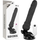 BaseCock REALISTIČNI VIBRATOR NA DALJINSKO UPRAVLJANJE ČRN 19,5 CM ČRNI TALLA 1, (21264182) | Shoptok.si
