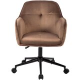 MID.YOU VRTLJIVI STOL kovina, tekstil rjava, črna | Shoptok.si