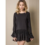 LeMonada LEMONADE DRESS WITH VELVET RIBBONS AT THE SLEEVES BLACK | Shoptok.si
