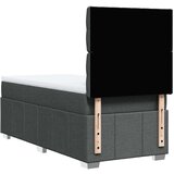  Krevet s oprugama i madracem tamnosivi 100 x 200 cm od tkanine | shoptok.hr