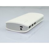  10000mAh prenosna baterija LED in 3x USB 2.1 powerbank bel | Shoptok.si