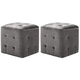 vidaXL noćni ormarići 2 kom sivi 30 x 30 x 30 cm od baršunaste tkanine | shoptok.hr