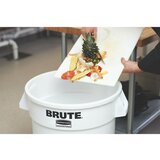 Rubbermaid Univerzalni vsebnik BRUTE®, okrogel, prostornina 121 l, bela | Shoptok.si