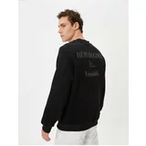 Koton Atatürk Signature Embroidered Sweatshirt Back Printed Special for the 100th Anniversary