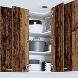 Viseći ormarić s pohranom Stari drvo i bijela 57 x 57 x 80 cm | shoptok.hr