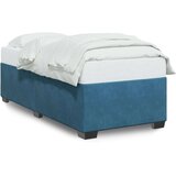 vidaXL Posteljni okvir moder 90x200 cm žamet | Shoptok.si