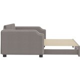  Dnevni krevet na razvlačenje smeđesivi 100 x 200 cm od tkanine | shoptok.hr