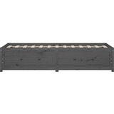  Dnevna postelja siva 90x190 cm 3FT trdna borovina, (20726458) | Shoptok.si