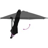  Vrtni suncobran Crna 248 x 248 x 148 cm Poliester i čelik | shoptok.hr