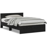  Okvir kreveta s uzglavljem s uzglavljem Crna 120 x 190 cm Drvo | shoptok.hr