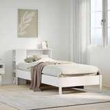 vidaXL Krevet s regalom z knjige bez madraca bijeli 100x200cm borovina Cijene