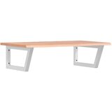  Zidna polica za umivaonik od čelika i masivne hrastovine Smeđa 80 x 50 x 2 cm | shoptok.hr