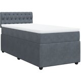 Maison Chic Box spring postelja - Vzmetna postelja z vzmetnico temno siv 90x190 cm žamet SL11823, (21904590) | Shoptok.si