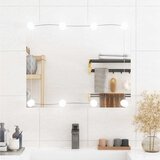  Zidno ogledalo s LED svjetlima 50 x 60 cm stakleno pravokutno | shoptok.hr