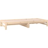  Izvlečna dnevna postelja 2x(90x190) cm trdna borovina, (20724256) | Shoptok.si