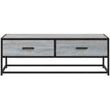 vidaXL Stolić za kavu siva boja hrasta 100x50x35 cm od drva i metala | shoptok.hr