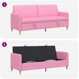 SOFA s pohranom Ružičasta 192 x 78 x 87 cm Poliester | shoptok.hr