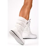 primohurt Women's white high snow boots, insulated winter boots with a drawstring | shoptok.hr
