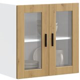 Maison Chic Kuhinjska stenska omarica - Kuhinjska omarica steklenimi vrati Porto artisan hrast iu279, (22063844) | Shoptok.si