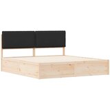  Krevetni okvir s tapiciranim uzglavljem Crna 200 x 200 cm | shoptok.hr