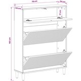  Ormar za cipele ARNHEM 78 x 24 x 103 cm Konstruirano drvo Crna | shoptok.hr