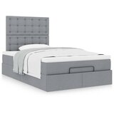  Otomanski krevet s madracem svjetlosivi 120x190 cm tkanine | shoptok.hr
