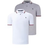 Dewberry DUAL SET T8594 MENS T-SHIRT-WHITE-GREY Cijene