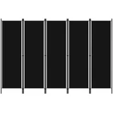 pregrada s 5 panela crna 250 x 180 cm