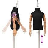 Podesivi Maneken 120-157 cm s Postoljem Uniseks PP Crna | shoptok.hr