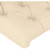  Okvir za krevet s uzglavljem krem 90x190 cm od tkanine | shoptok.hr