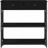  Konzolna stolica s ladicama Crni hrast 75 x 28 x 75 cm | shoptok.hr