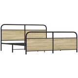 vidaXL Metalni okvir kreveta bez madraca boja hrasta sonome 180x200 cm | shoptok.hr