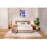 Bonami Selection Oblazinjena zakonska postelja taupe z odlagalnim prostorom z ležiščem/roštom 180x200 cm Myra Pillow - | Shoptok.si