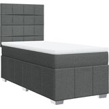  Krevet s oprugama i madracem tamnosivi 90 x 190 cm od tkanine | shoptok.hr