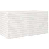  Vrtno cvetlično korito belo 90x40x45,5 cm trdna borovina | Shoptok.si
