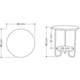 Hanah home pomoćni stočić corro side table light mocha | ePonuda.com