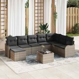 Sjedeća garnitura za vrt 8 kom. Svijetlo poliratan 287,5 x 177,5 x 69 cm | shoptok.hr