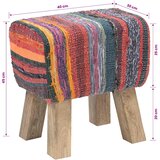  Klupa 40 x 30 x 45 cm Prava koža Šareni | shoptok.hr