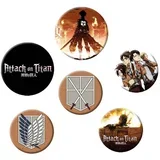 bedževi - attack on titan - characters - badge pack