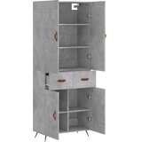  Visoka komoda siva betona 69,5x34x180 cm od konstruiranog drva Slike