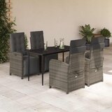  5-dijelni vrtni blagovaonski set sivi od poliratana | shoptok.hr
