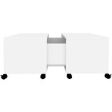 vidaXL Klubska mizica bela 75x75x38 cm iverna plošča | Shoptok.si