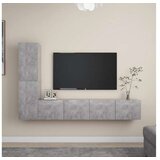  4-dijelni set TV ormarića siva boja betona od iverice | shoptok.hr