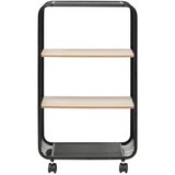 5five Poslužni sto/mobilna polica COLGE 74x43 cm crna/bež | Eponuda.com