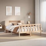 vidaXL Krevet s regalom za knjige bez madraca 120x190 cm od borovine | shoptok.hr